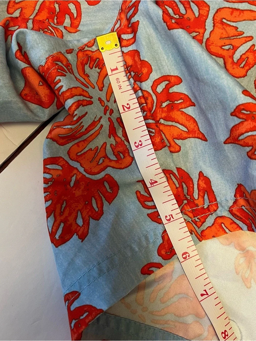 OP Ocean Pacific Men’s Swim Trunks XL Blue Coral Floral Hawaiian Beach